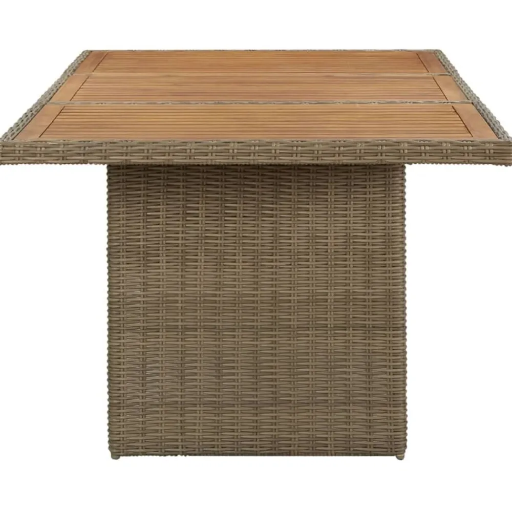 Mobilier De Jardin-vidaXL Table à manger de jardin 200x100x74 cm Résine tressée Marron