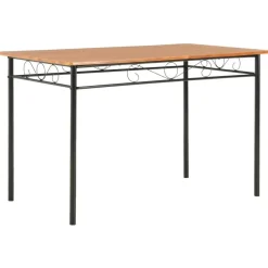 Tables-vidaXL Table à manger Marron 120x70x75 cm MDF