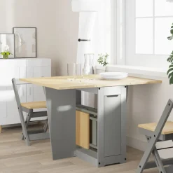 vidaXL Table à manger papillon pliable Corona bois de pin massif
