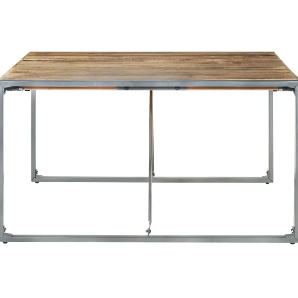 vidaXL Table à manger 140x140x75 cm Bois de manguier brut