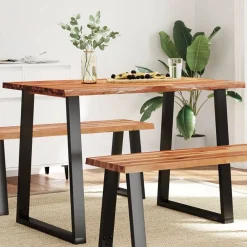 Tables-vidaXL Table à manger 110x70x75 cm bois d'acacia solide à bord vif