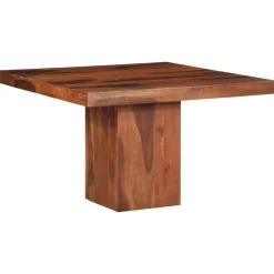 Tables-vidaXL Table à manger 120x120x77 cm bois d'acacia massif