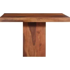 Tables-vidaXL Table à manger 120x120x77 cm bois d'acacia massif