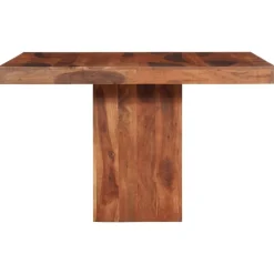 Tables-vidaXL Table à manger 120x120x77 cm bois d'acacia massif