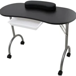 vidaXL Table à manucure pliable avec roulettes