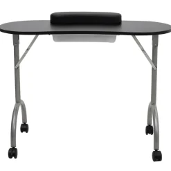 vidaXL Table à manucure pliable avec roulettes
