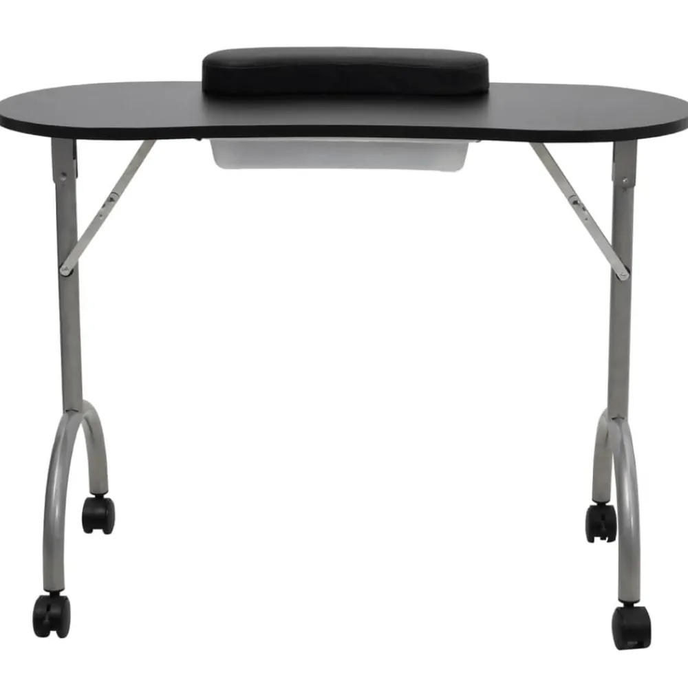 vidaXL Table à manucure pliable avec roulettes