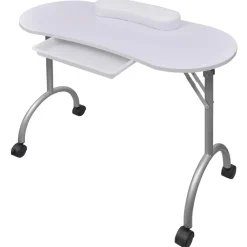 vidaXL Table à manucure pliable avec roulettes