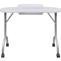 vidaXL Table à manucure pliable avec roulettes