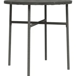 Mobilier De Jardin-vidaXL Table à thé 45 cm Résine tressée Gris
