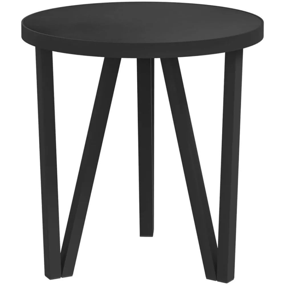Tables-vidaXL Table à thé Ø35 cm MDF Noir