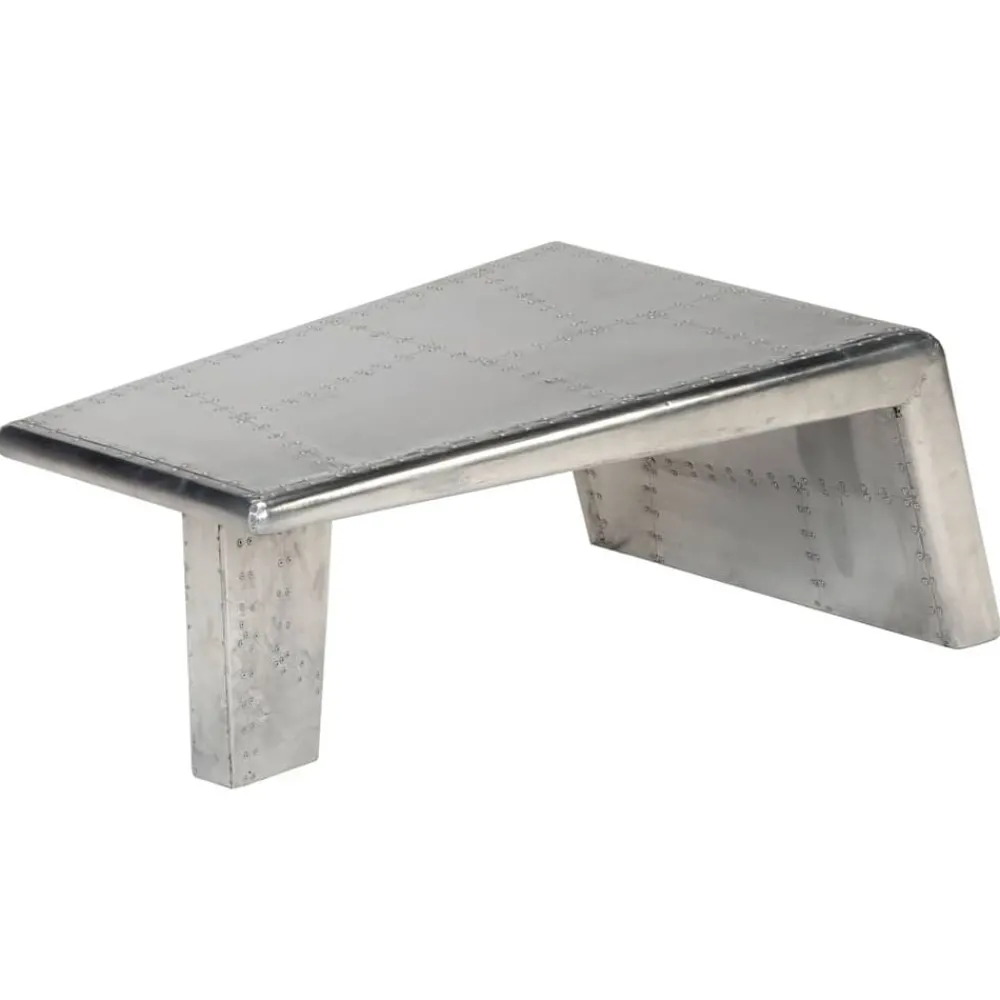 Tables-vidaXL Table basse Aviator Style d'avion vintage Aluminium