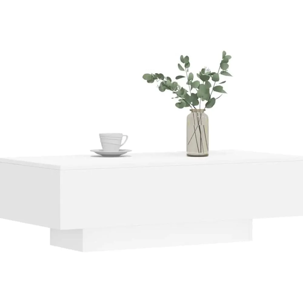 Tables-vidaXL Table basse 100x49,5x31 cm bois d'ingénierie Blanc