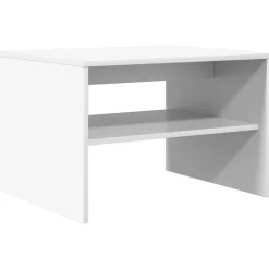 Tables-vidaXL Table basse 60 x 50 x 40 cm Bois d'ingénierie Blanc