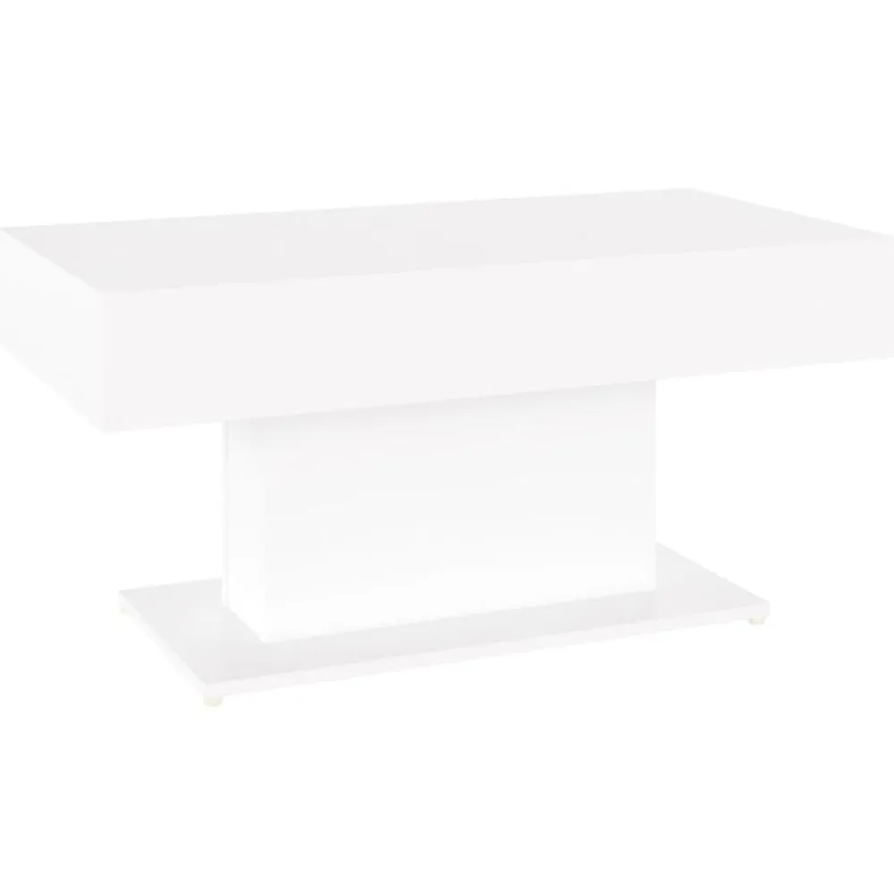 Tables-vidaXL Table basse 96x50x45 cm bois d'ingénierie Blanc