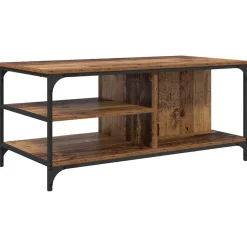 Tables-vidaXL Table basse 100 x 50 x 45 cm Bois d'ingénierie Bois ancien