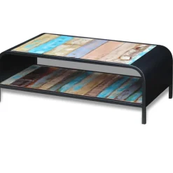 vidaXL Table basse Bois de récupération massif