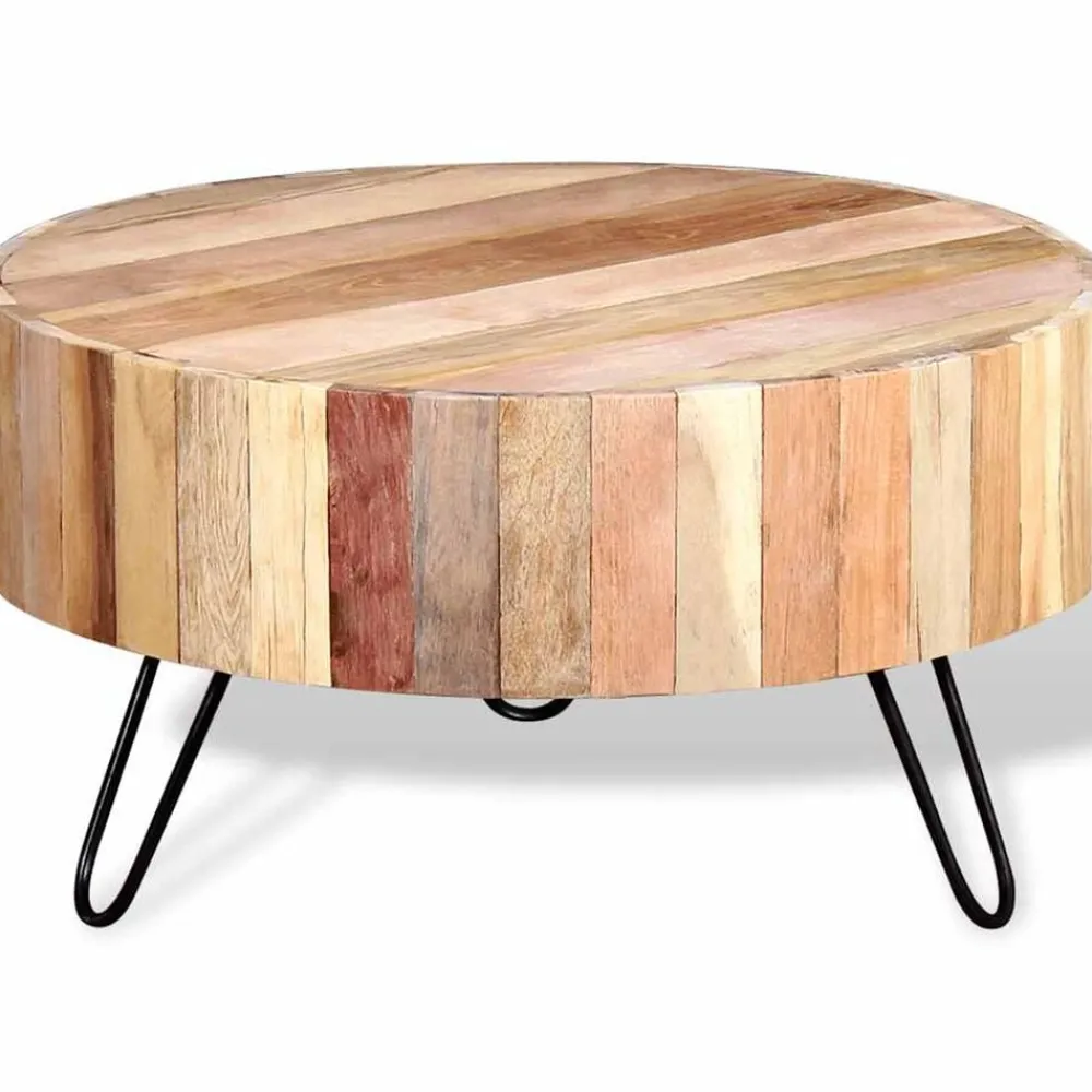 Tables-vidaXL Table basse Bois de récupération massif
