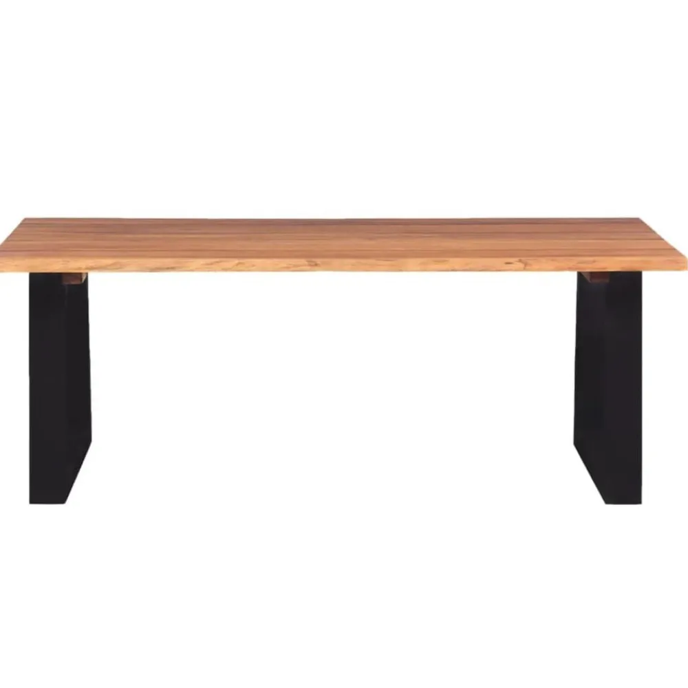 Tables-vidaXL Table basse Bois d'acacia massif 110x60x40 cm