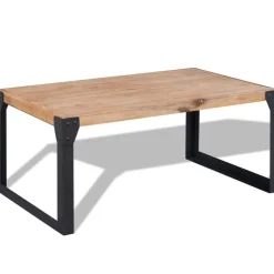 vidaXL Table basse bois d'acacia massif 100x60x45 cm