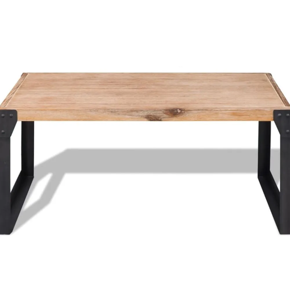 vidaXL Table basse bois d'acacia massif 100x60x45 cm