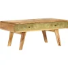 vidaXL Table basse Bois de manguier massif 90x50x40 cm