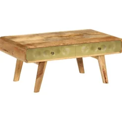 vidaXL Table basse Bois de manguier massif 90x50x40 cm