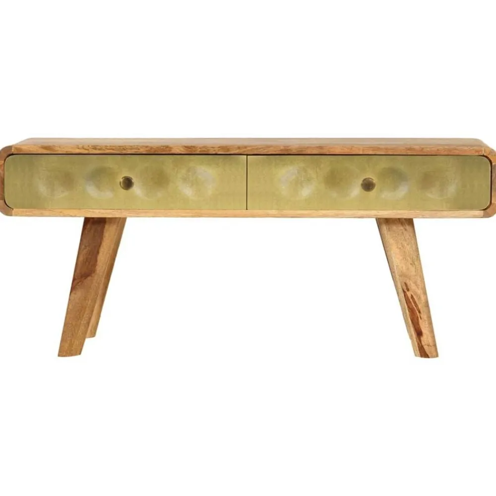 vidaXL Table basse Bois de manguier massif 90x50x40 cm