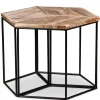 Tables-vidaXL Table basse Bois de manguier massif 56x48x40 cm