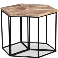 Tables-vidaXL Table basse Bois de manguier massif 56x48x40 cm