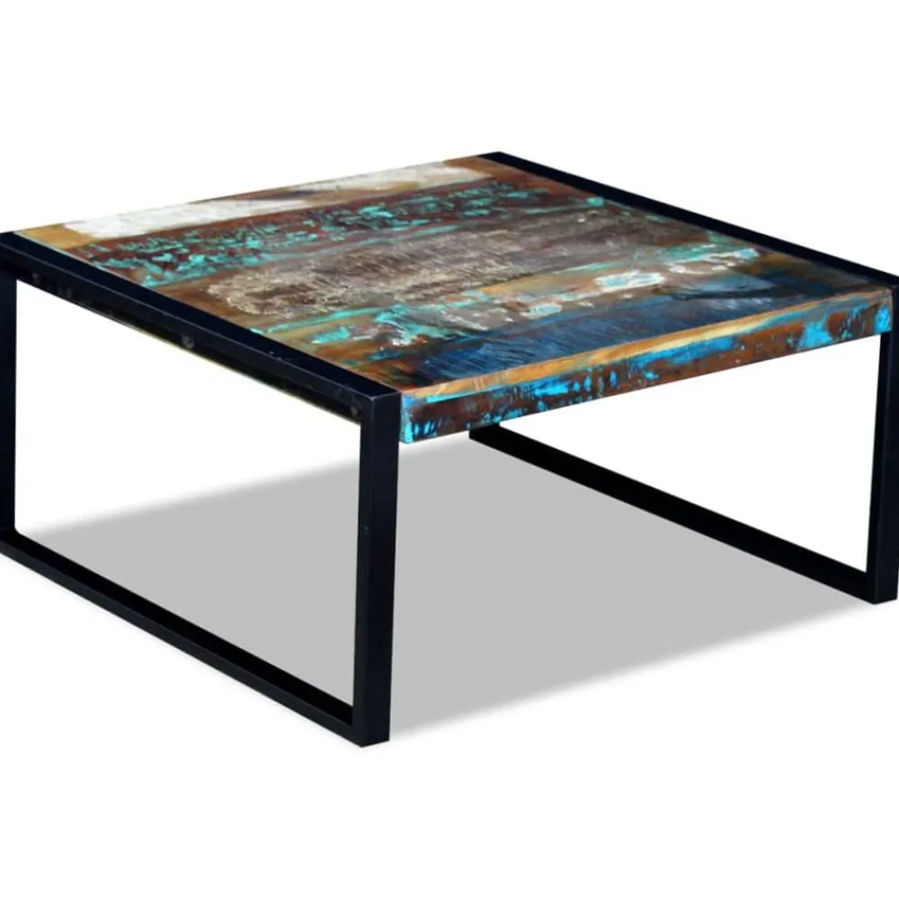 vidaXL Table basse Bois de récupération massif 80x80x40 cm