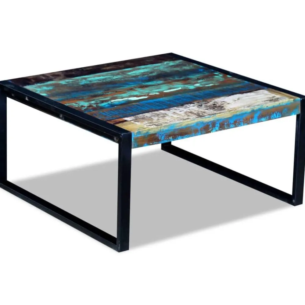 vidaXL Table basse Bois de récupération massif 80x80x40 cm