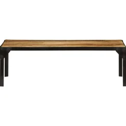 Tables-vidaXL Table basse Bois massif de manguier brut et acier 110 cm