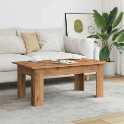 vidaXL Table basse chêne artisanal 100x60x42 cm bois d'ingénierie