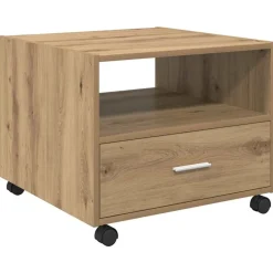 vidaXL Table basse Chêne artisanal 55 x 55 x 45cm Bois d'ingénierie