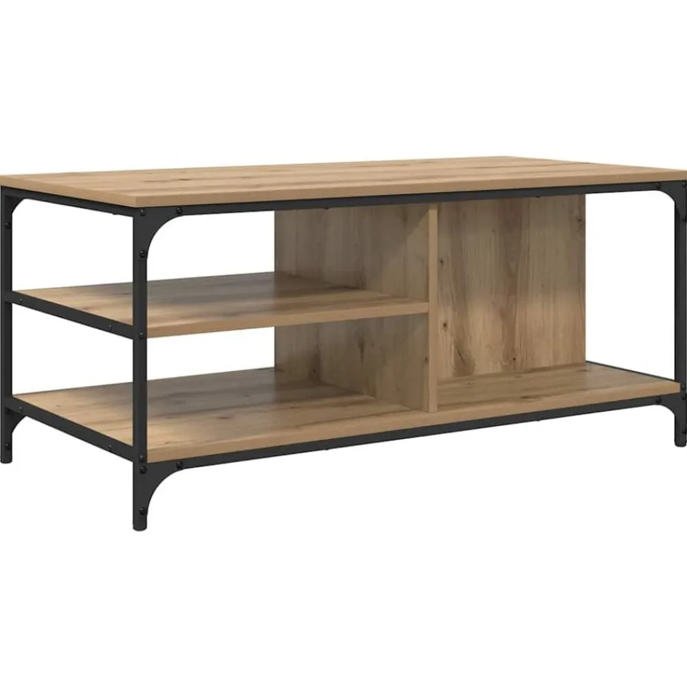 Tables-vidaXL Table basse Chêne artisanal 100 x 50 x 45 cm Bois d'ingénierie chêne artisanal