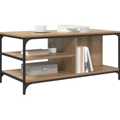 Tables-vidaXL Table basse Chêne artisanal 100 x 50 x 45 cm Bois d'ingénierie chêne artisanal