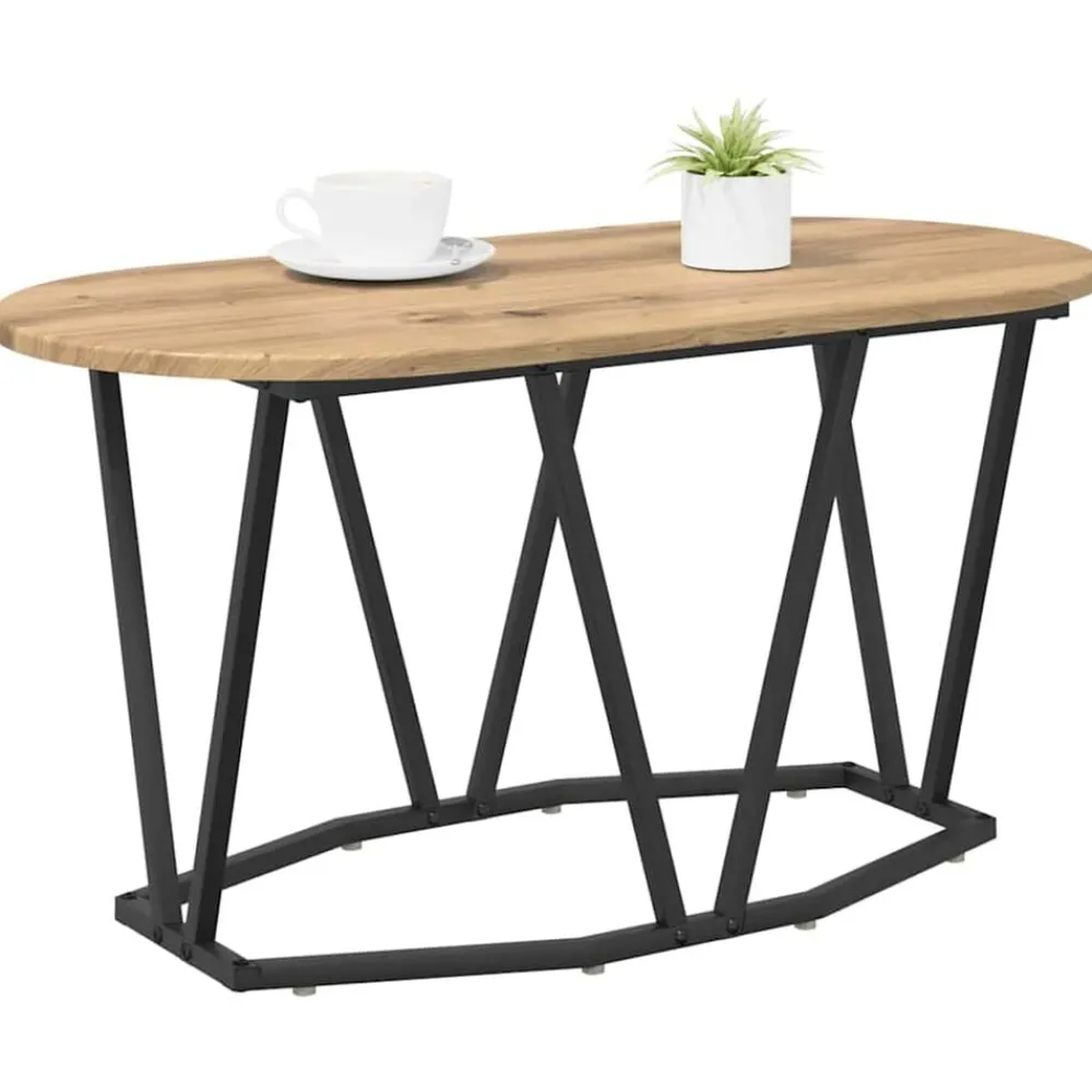 Tables-vidaXL Table basse Chêne artisanal 80 x 40 x 40.5 cm chêne artisanal