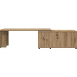 vidaXL Table basse chêne artisanal 150x50x35 cm bois d'ingénierie