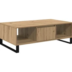 vidaXL Table basse Chêne artisanal 104 x 60 x 35 cm Bois d'ingénierie