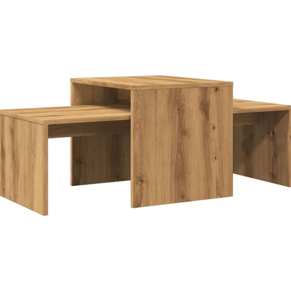Tables-vidaXL Table basse chêne artisanal 100x48x40 cm bois d'ingénierie chêne artisanal