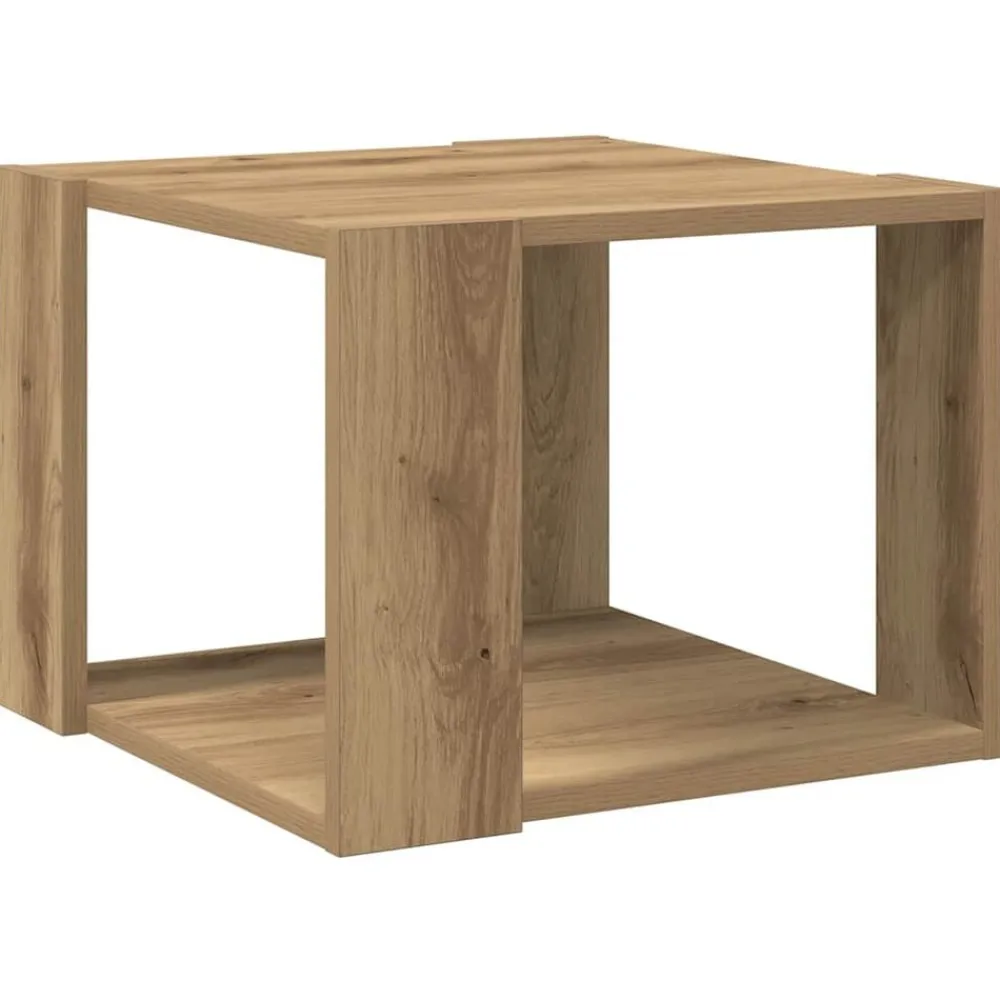 Tables-vidaXL Table basse chêne artisanal 40x40x30 cm bois d'ingénierie chêne artisanal