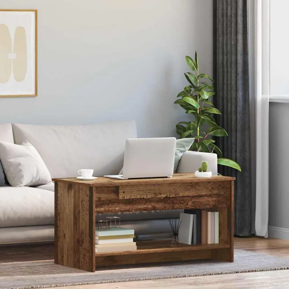 vidaXL Table basse Chêne artisanal 80 x 50,5 x 41,5 cm