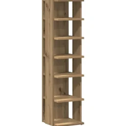 Tables-vidaXL Table basse chêne artisanal 55x55x42 cm bois d'ingénierie ch&ecirc;ne artisanal