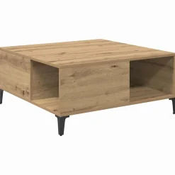 vidaXL Table basse Chêne artisanal 80 x 80 x 36,5 cm Bois d'ingénierie