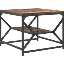 Tables-vidaXL Table basse Chêne fumé 51 x 50 x 40 cm Chêne fumé