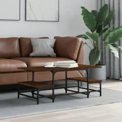 vidaXL Table basse chêne marron 100x50,5x40 cm bois d'ingénierie