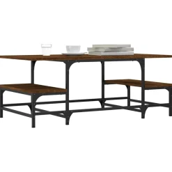 vidaXL Table basse chêne marron 100x50,5x40 cm bois d'ingénierie