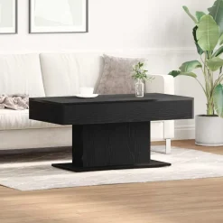 Tables-vidaXL Table basse Chêne noir 96 x 50 x 45 cm Bois d'ingénierie Ch&ecirc;ne noir