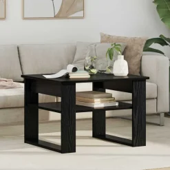 vidaXL Table basse Chêne noir 64 x 54 x 44 cm Bois d'ingénierie